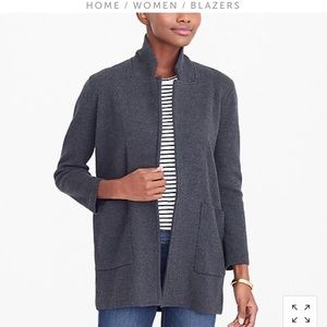 J Crew Factory Charcoal Sweater Blazer